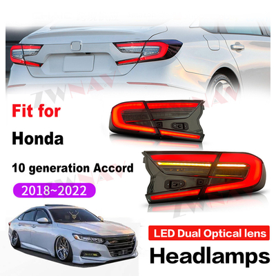 Farol cívico modelo do diodo emissor de luz da geração de For Honda da luz 2022 da cauda do carro alteração dupla do conjunto da lente do 11o
