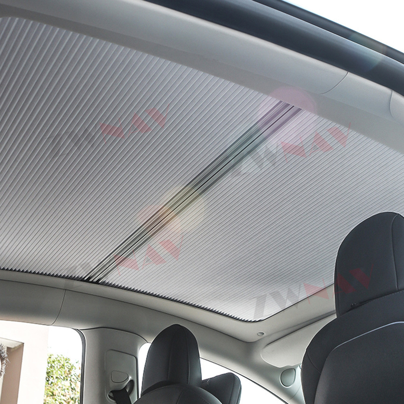 Telhado de vidro da parte superior do Tesla Model 3/Y do para-sol do telhado retrátil