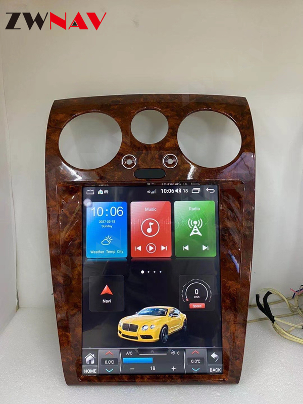 Unidade principal de navegação GPS automática Android 11 Carplay Tesla 128 GB para Bentley