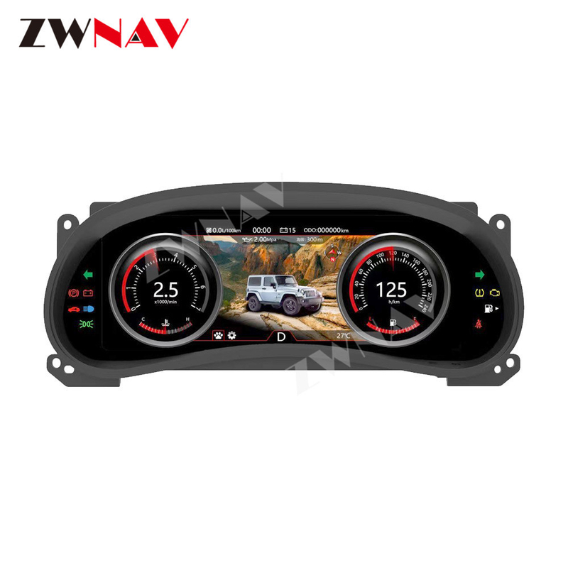 12,3 &quot;LCD Digital Instrument Cluster Display Jeep Wrangler Car Dashboard Car Dashboard GPS Navigation