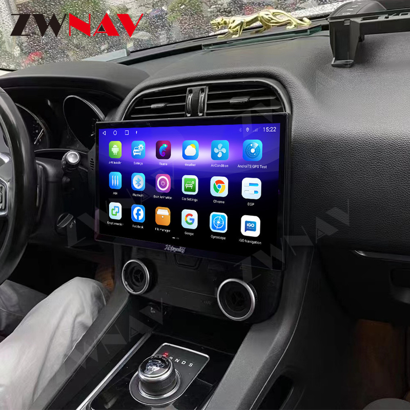Rádio de carro 2016-2020 Estilo Tesla Jaguar F-Pace Reprodutor multimídia Navegação GPS DSP estéreo