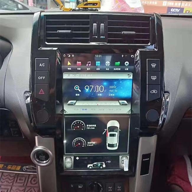 Estéreo do carro de Android do ruído da unidade da cabeça de NXP6686 Toyota Prado único 13,6 polegadas