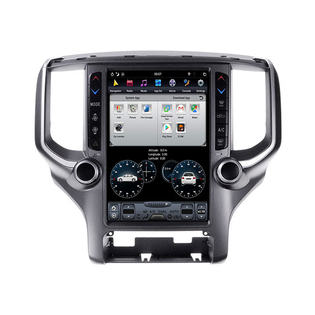 Unidade estereofônica PX6 da cabeça de Dogde Ram Single Din Android Car 12,1 polegadas