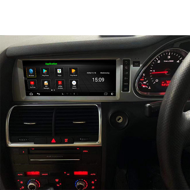 rádio 4G WIFI de GPS do ruído da unidade da cabeça de 45V Audi Q7 Android único 10,25 polegadas