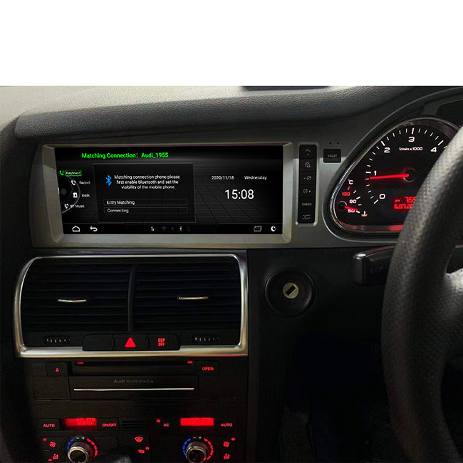 rádio 4G WIFI de GPS do ruído da unidade da cabeça de 45V Audi Q7 Android único 10,25 polegadas