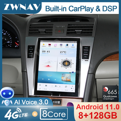 Jogador 128G Android 11 do autorrádio de 10,4 polegadas para Toyota Camry 40 2007-2011